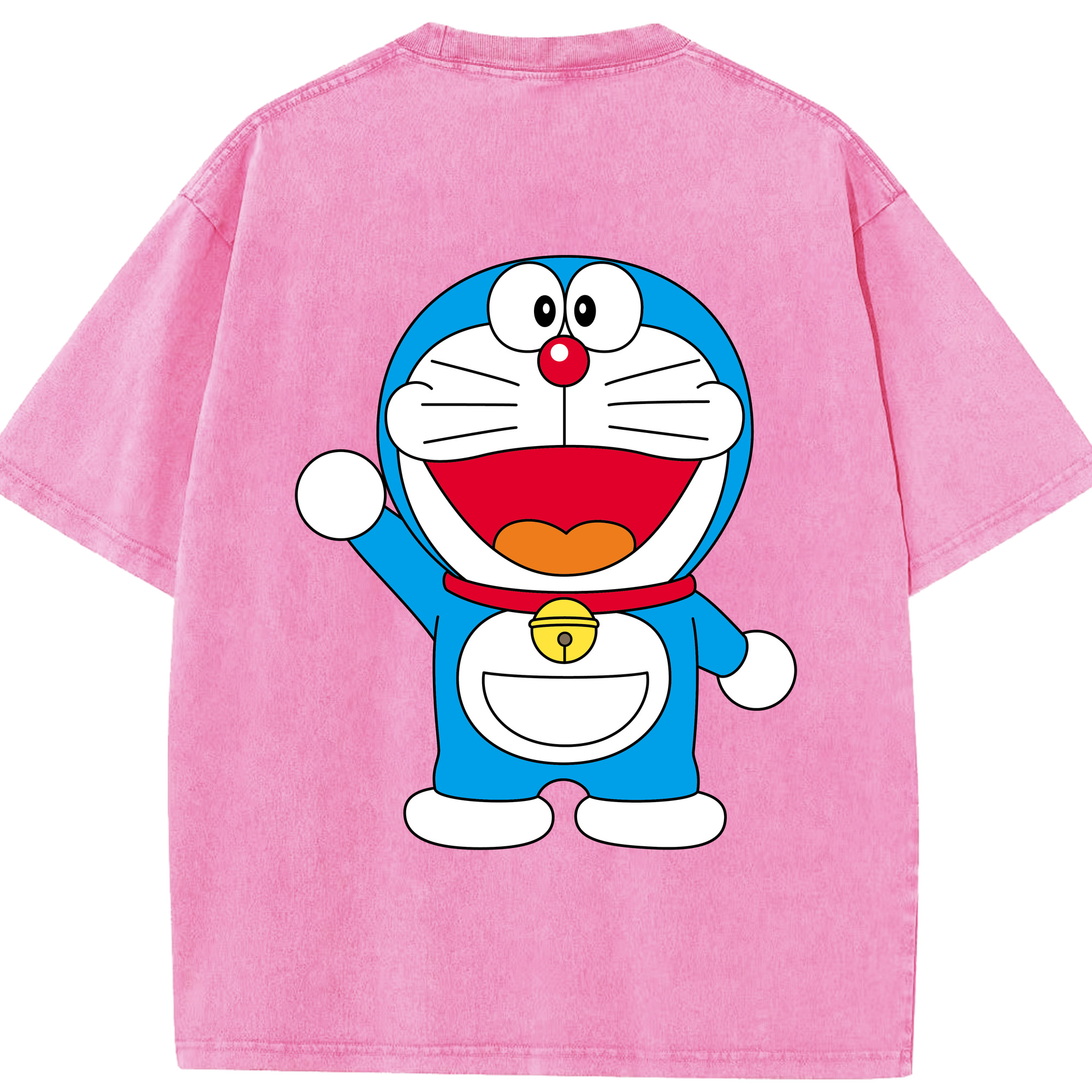 （画像用） ドラえもん Doraemon 綿100% ヴィンテージ風 半袖Tシャツ（背面プリント）